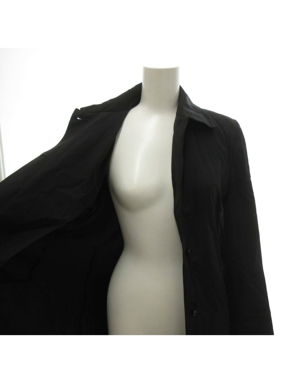 Max Mara White Tag Soutien Collar Coat with Long Belt Black 38 - Picture 4 of 9